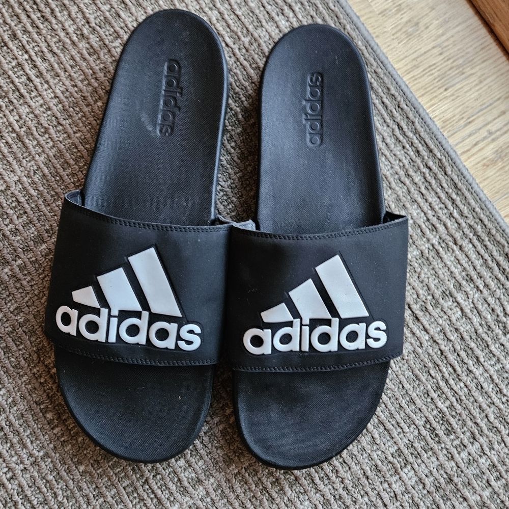 Adidas Black and White Sandals